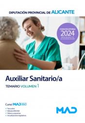 Portada de Auxiliar Sanitario/a. Temario volumen 1. Diputación Provincial de Alicante