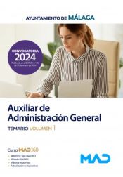 Portada de Auxiliar de Administración General. Temario volumen 1. Ayuntamiento de Málaga