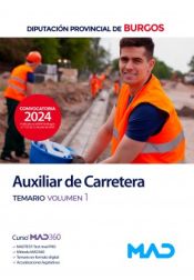 Portada de Auxiliar de Carretera. Temario volumen 1. Diputación Provincial de Burgos