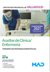 Portada de Auxiliar de Clínica/Enfermería. Temario de materias específicas. Diputación Provincial de Valladolid