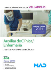 Portada de Auxiliar de Clínica/Enfermería. Test de materias específicas. Diputación Provincial de Valladolid