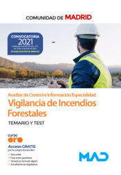 Portada de Auxiliar de Control e Información, Especialidad de Vigilancia de Incendios Forestales Grupo V (estabilización). Temario y Test. Comunidad Autónoma de Madrid