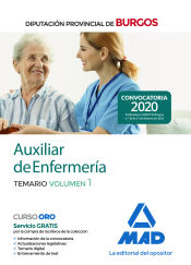 Portada de Auxiliar de enfermería de la Diputación Provincial de Burgos. Temario Volumen 1