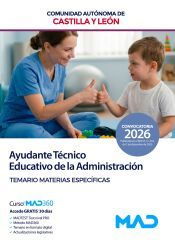 Portada de Ayudante T&eacute;cnico Educativo. Temario materias espec&iacute;ficas. Comunidad Aut&oacute;noma de Castilla y Le&oacute;n