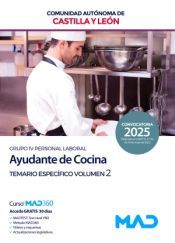 Portada de Ayudante de Cocina (Grupo IV Personal Laboral). Temario espec&iacute;fico volumen 2. Comunidad Aut&oacute;noma de Castilla y Le&oacute;n