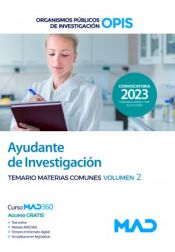 Portada de Ayudante de Investigación. Temario materias comunes volumen 2. Organismos Públicos de Investigación (OPIS)