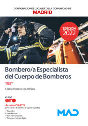 Portada de Bombero/a Especialista del Cuerpo de Bomberos. Test de Conocimientos Específicos. Comunidad Autónoma de Madrid