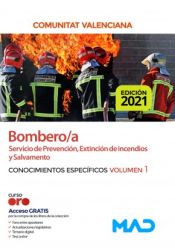 Portada de Bombero/a del Servicio de Prevención, Extinción de Incendios y Salvamento. Conocimientos específicos volumen 1. Generalitat Valenciana