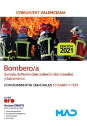 Portada de Bombero/a del Servicio de Prevención, Extinción de Incendios y Salvamento. Conocimientos generales temario y test. Generalitat Valenciana