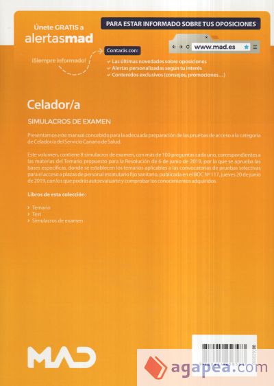 Celador/a. Simulacros de examen. Servicio Canario de Salud