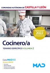 Portada de Cocinero/a. Temario específico volumen 2. Comunidad Autónoma de Castilla y León