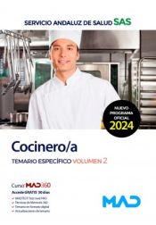 Portada de Cocinero/a. Temario específico volumen 2. Servicio Andaluz de Salud (SAS)