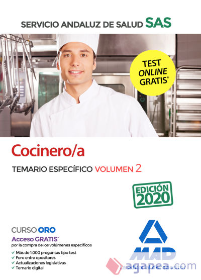 Cocinero/a del Servicio Andaluz de Salud. Temario específico volumen 2