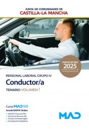 Portada de Conductor/a (Grupo IV de Personal Laboral). Temario volumen 1. Junta de Comunidades Castilla-La Mancha