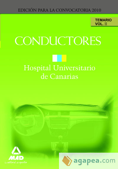 Conductores del hopital universitario de canarias. Temario. Volumen ii