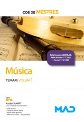 Portada de Cos de Mestres. Música. Temari volum 1. Generalitat de Cataluña