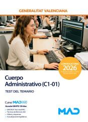 Portada de Cuerpo Administrativo (C1-01). Test del temario. Generalitat Valenciana