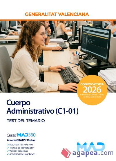 Cuerpo Administrativo (C1-01). Test del temario. Generalitat Valenciana
