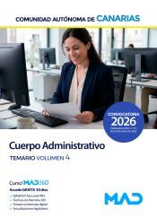 Portada de Cuerpo Administrativo. Temario Volumen 4. Comunidad Aut&oacute;noma de Canarias