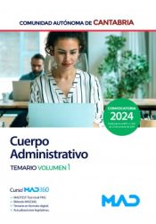 Portada de Cuerpo Administrativo. Temario volumen 1. Comunidad Autónoma de Cantabria