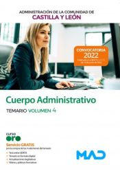 Portada de Cuerpo Administrativo de la Administración. Temario volumen 4. Comunidad Autónoma de Castilla y León