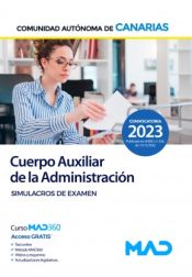 Portada de Cuerpo Auxiliar. Simulacros de examen. Comunidad Autónoma de Canarias