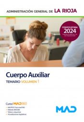 Portada de Cuerpo Auxiliar de Administración General. Temario volumen 1. Comunidad Autónoma La Rioja