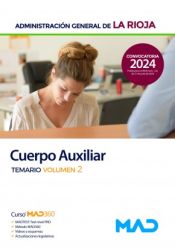 Portada de Cuerpo Auxiliar de Administración General. Temario volumen 2. Comunidad Autónoma La Rioja