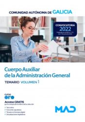 Portada de Cuerpo Auxiliar de la Administración General. Temario volumen 1. Comunidad Autónoma de Galicia