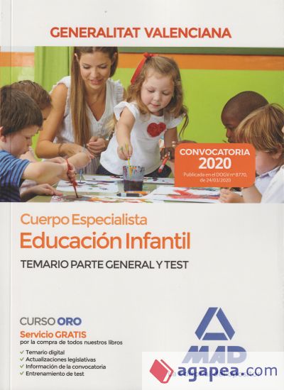 Cuerpo Especialista en Educación Infantil de la Administración de la Generalitat Valenciana. Temario y test parte general