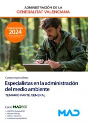 Portada de Cuerpo Especialistas en la Administración del Medio Ambiente (C1-05). Temario Parte General. Generalitat Valenciana