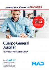 Portada de Cuerpo General Auxiliar. Temario Parte Específica. Comunidad Autónoma de Cantabria