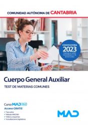 Portada de Cuerpo General Auxiliar. Test de materias comunes. Comunidad Autónoma de Cantabria