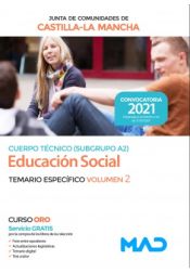 Portada de Cuerpo Técnico (Subgrupo A2) especialidad Educación Social. Temario específico volumen 2. Junta de Comunidades Castilla-La Mancha