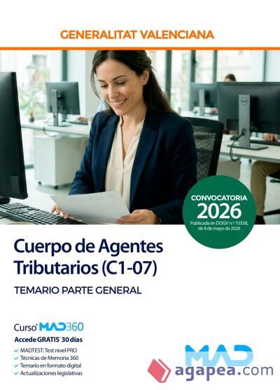Cuerpo de Agentes Tributarios (C1-07). Temario Parte General. Generalitat Valenciana