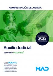 Portada de Cuerpo de Auxilio Judicial. Temario volumen 1. Administración de Justicia