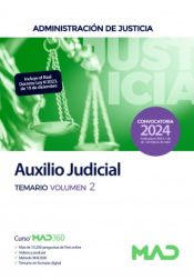 Portada de Cuerpo de Auxilio Judicial. Temario volumen 2. Administración de Justicia