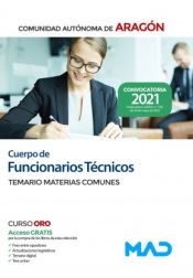 Portada de Cuerpo de Funcionarios Técnicos. Temario de Materias Comunes. Comunidad Autónoma de Aragón