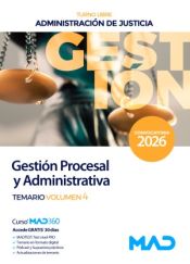 Portada de Cuerpo de Gesti&oacute;n Procesal y Administrativa (turno libre). Temario volumen 4. Administraci&oacute;n de Justicia