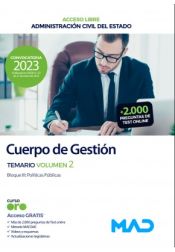 Portada de Cuerpo de Gestión de la Administración Civil (acceso libre). Temario volumen 2. Administración General del Estado