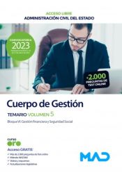 Portada de Cuerpo de Gestión de la Administración Civil (acceso libre). Temario volumen 5. Administración General del Estado