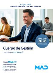 Portada de Cuerpo de Gesti&oacute;n de la Administraci&oacute;n Civil del Estado (acceso libre). Temario volumen 4. Administraci&oacute;n General del Estado