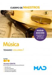 Portada de Cuerpo de Maestros. Música. Temario volumen 1