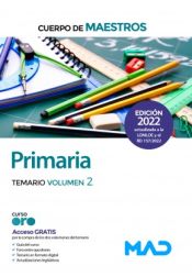 Portada de Cuerpo de Maestros. Primaria. Temario volumen 2