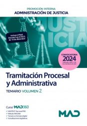 Portada de Cuerpo de Tramitación Procesal y Administrativa (promoción interna). Temario Volumen 2. Administración de Justicia