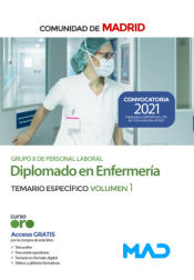 Portada de Diplomado en Enfermería (Grupo II de Personal Laboral). Temario específico volumen 1. Comunidad Autónoma de Madrid