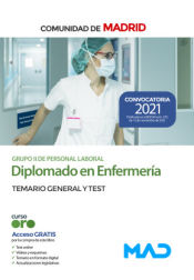 Portada de Diplomado en Enfermería (Grupo II de Personal Laboral). Temario general y test. Comunidad Autónoma de Madrid