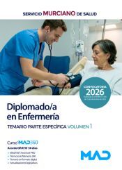 Portada de Diplomado en Enfermer&iacute;a. Temario parte espec&iacute;fica volumen 1. Servicio Murciano de Salud (SMS)