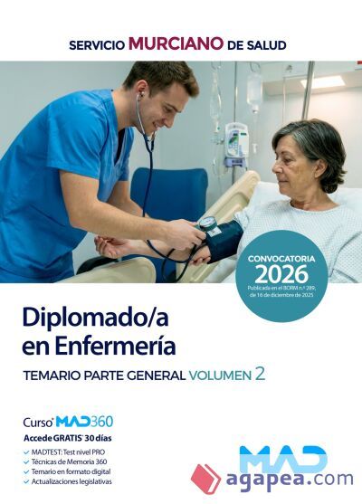Diplomado en Enfermer&iacute;a. Temario parte general volumen 2. Servicio Murciano de Salud (SMS)
