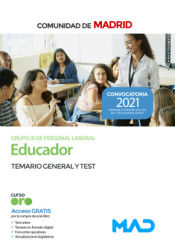 Portada de Educador (Grupo III). Temario General y Test. Comunidad Autónoma de Madrid